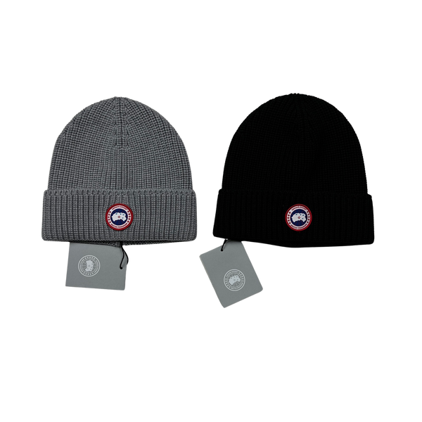 Canada Goose Merino Ribbed Wool Beanie Hat