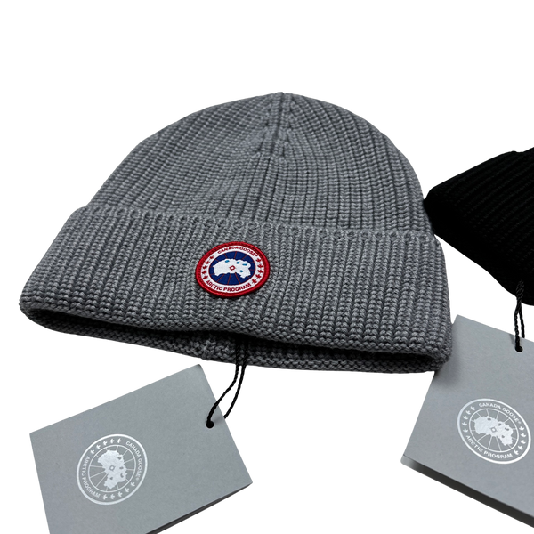 Canada Goose Merino Ribbed Wool Beanie Hat
