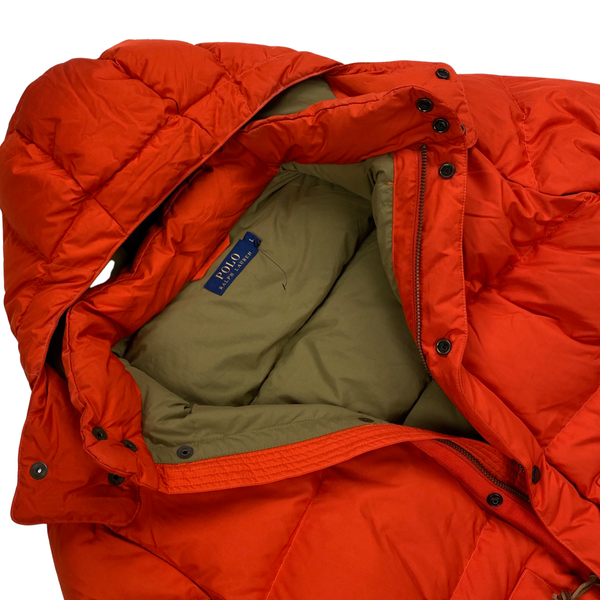 Ralph Lauren Orange Down Filled Puffer Jacket