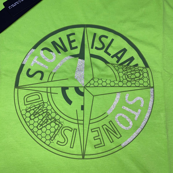 Stone Island Green Reflective T Shirt