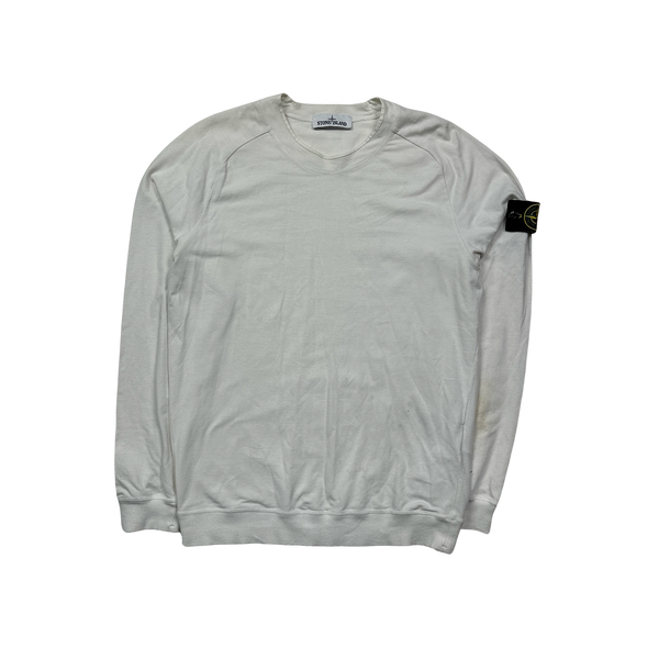 Stone Island 2017 White Crewneck Sweatshirt - Medium