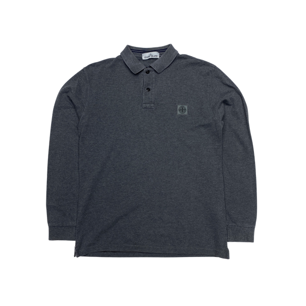 Stone Island 2016 Grey Longsleeve Cotton Polo