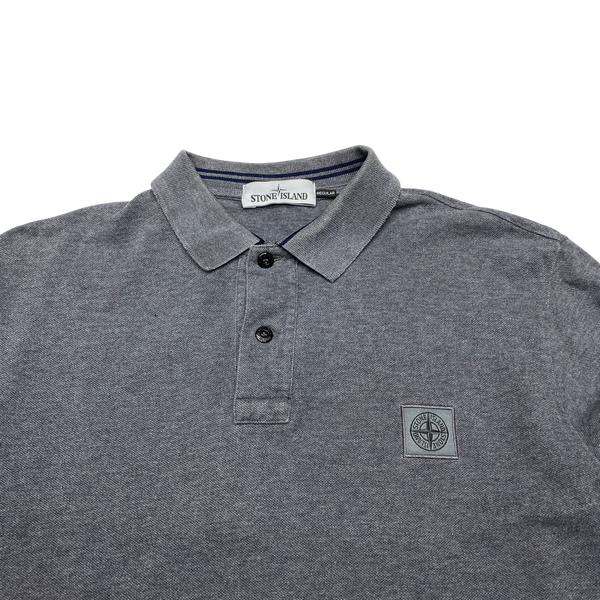 Stone Island 2016 Grey Longsleeve Cotton Polo