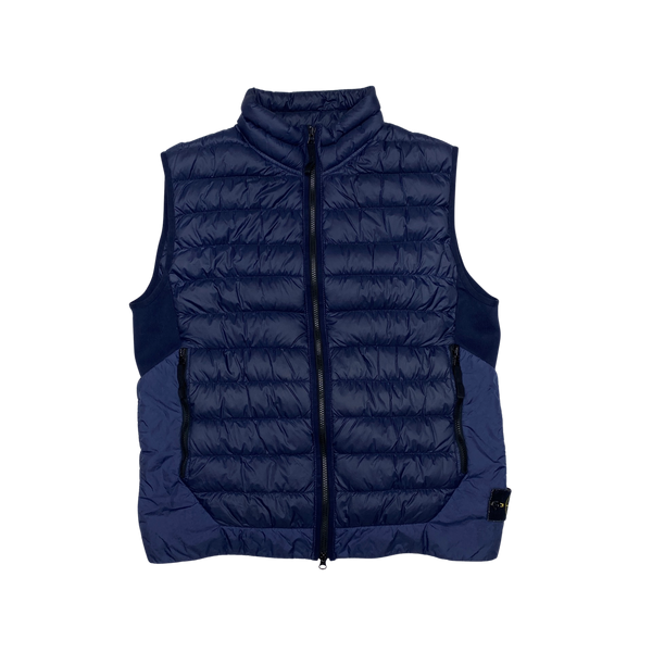 Stone Island Navy Micro Yarn Down Gilet Mat s Island