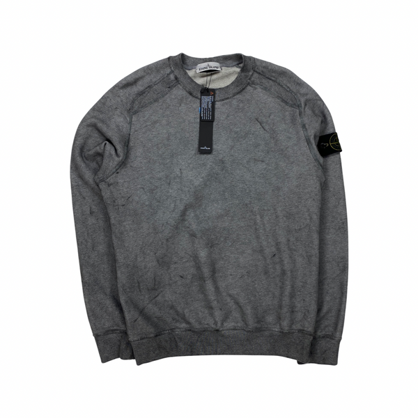 Stone Island Grey Dust Treatment Crewneck Jumper