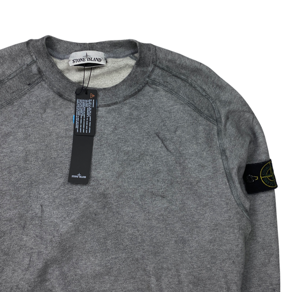 Stone Island Grey Dust Treatment Crewneck Jumper