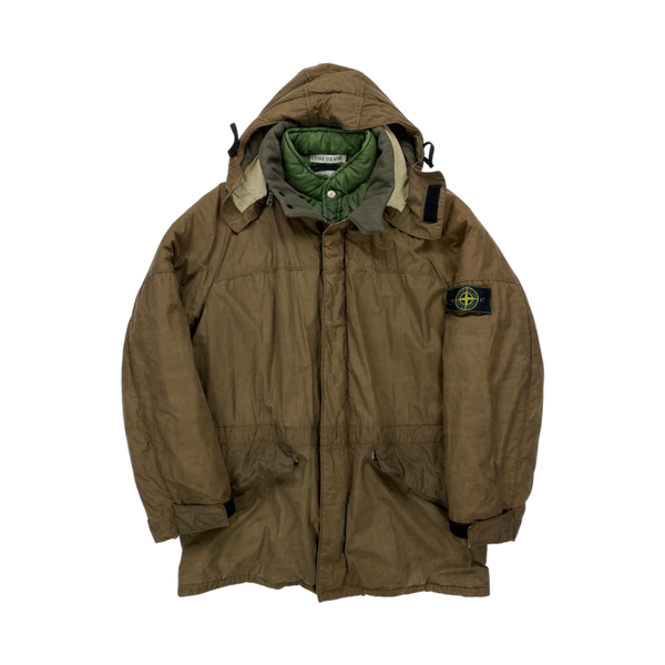 Stone Island 1997 Waxed Cotton Dutch Rope Parka Jacket