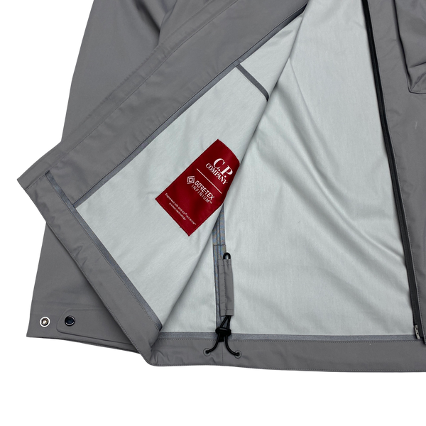 CP Company Grey Gore-Tex Infinium Waterproof Goggle Jacket
