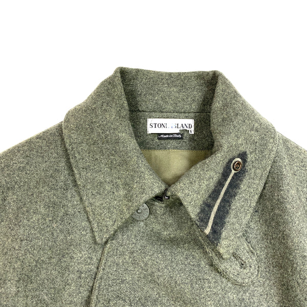 Stone Island AW/2000 Olive Green Wool Duffle Coat