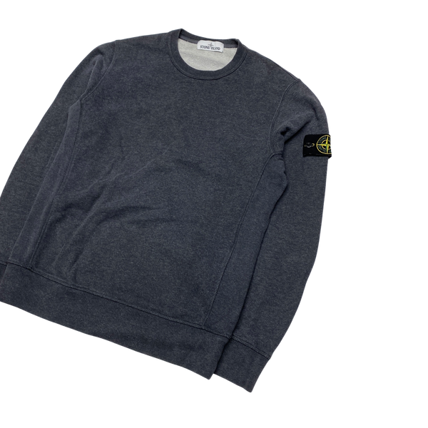 Stone Island Dark Grey Cotton Crewneck Sweatshirt