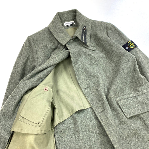 Stone Island AW/2000 Olive Green Wool Duffle Coat