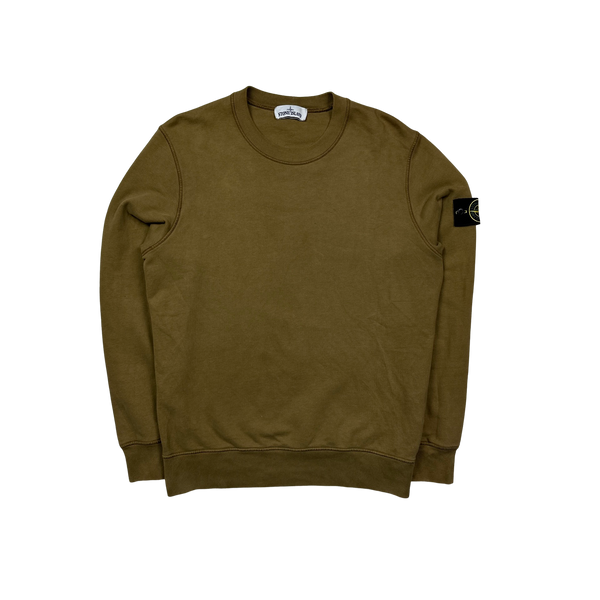 Stone Island 2020 Brown Cotton Crewneck Sweatshirt - Medium