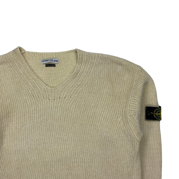 Stone Island Pale Yellow 1997 Vintage Pullover Jumper