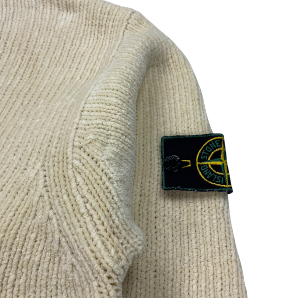 Stone Island Pale Yellow 1997 Vintage Pullover Jumper