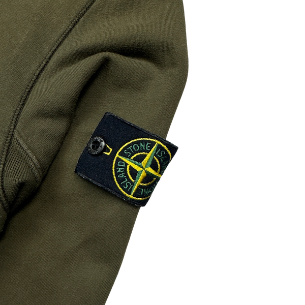Stone Island 2018 Khaki Green Cotton Crewneck Sweatshirt - Medium