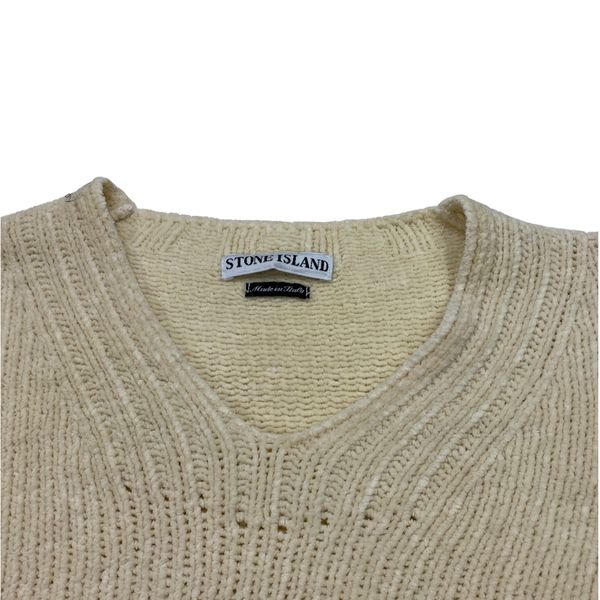 Stone Island Pale Yellow 1997 Vintage Pullover Jumper