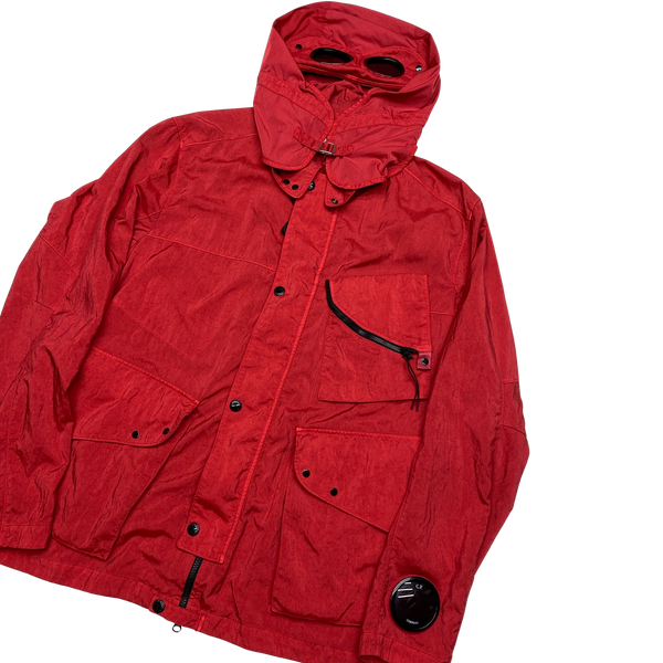 CP Company Red Quartz Nylon La Mille Goggle Jacket