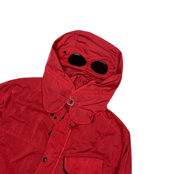CP Company Red Quartz Nylon La Mille Goggle Jacket