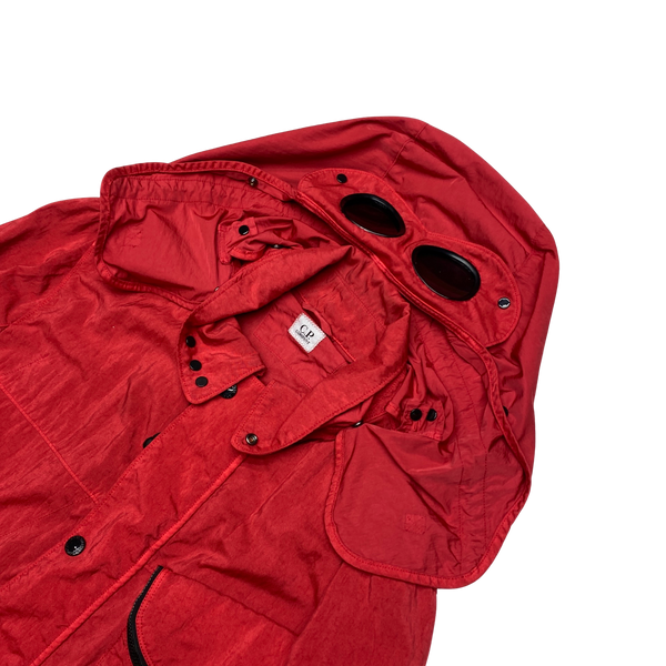 CP Company Red Quartz Nylon La Mille Goggle Jacket