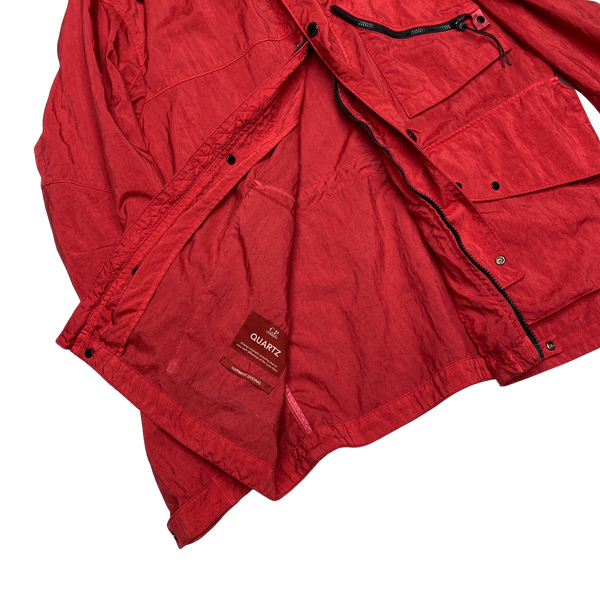 CP Company Red Quartz Nylon La Mille Goggle Jacket