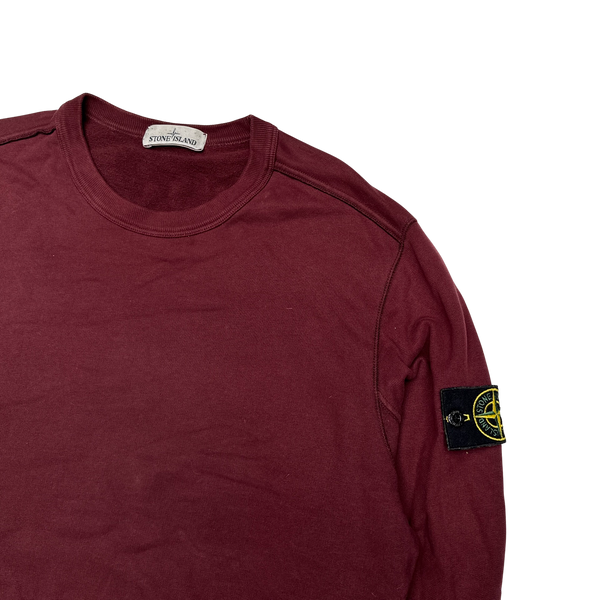 Stone Island 2017 Burgundy Crewneck Cotton Jumper