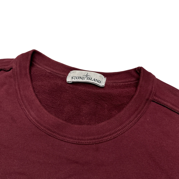 Stone Island 2017 Burgundy Crewneck Cotton Jumper
