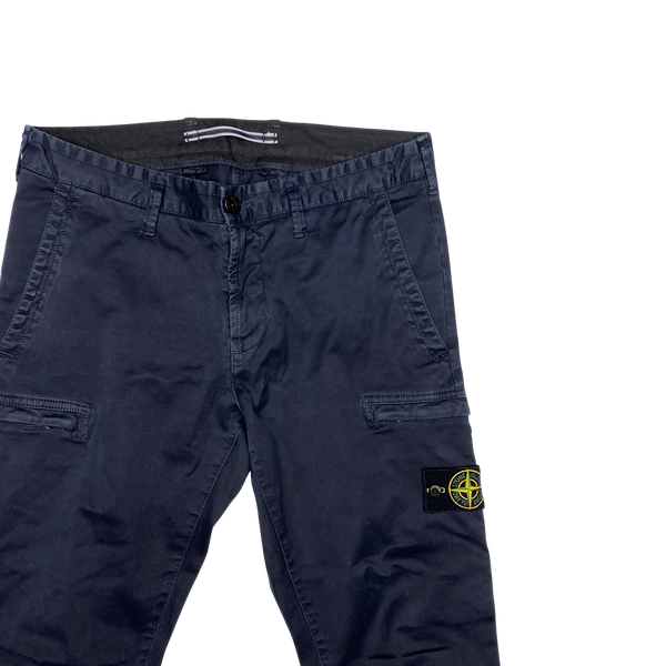 Stone Island 2019 Navy Cotton SK Cargo Trousers