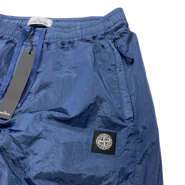 Stone Island Navy Blue Nylon Metal Ripstop Trousers