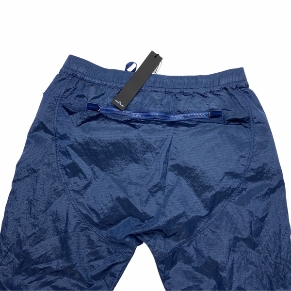 Stone Island Navy Blue Nylon Metal Ripstop Trousers