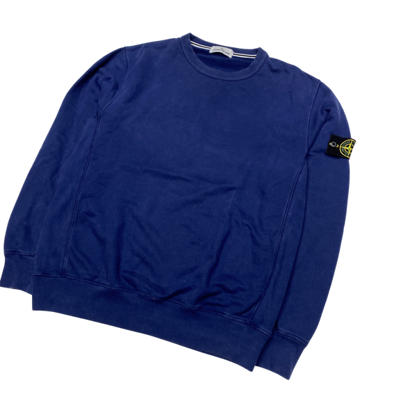 Stone Island 2014 Blue Cotton Crewneck Sweatshirt
