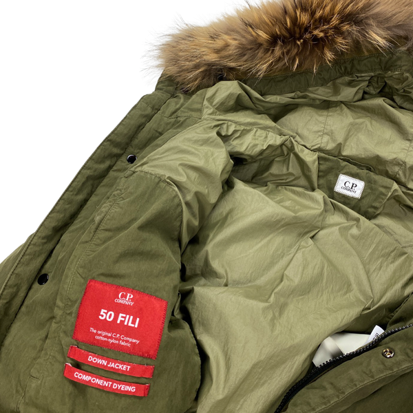 CP Company Khaki Green 50 Fili Puffer Jacket