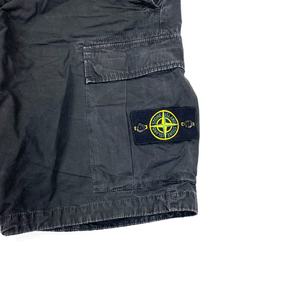 Stone Island Black Cargo Shorts
