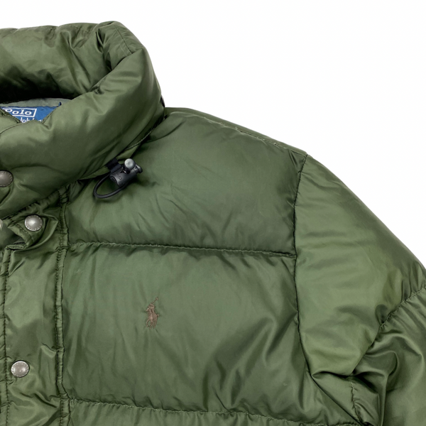 Ralph Lauren Olive Green Down Filled Puffer Jacket