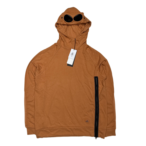 CP Company Rust Orange Goggle Pullover Hoodie