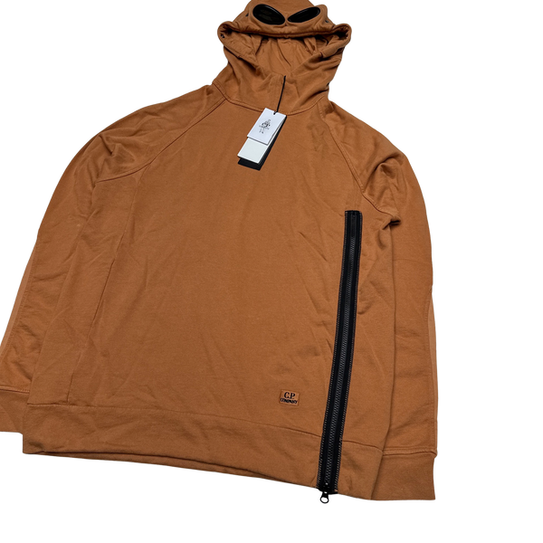 CP Company Rust Orange Goggle Pullover Hoodie