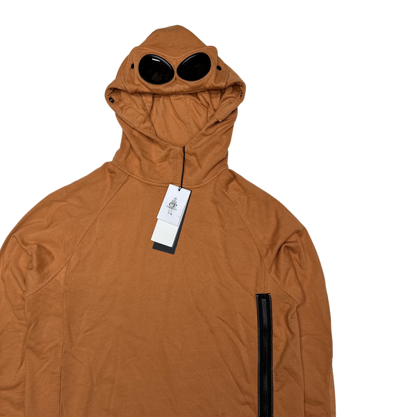 CP Company Rust Orange Goggle Pullover Hoodie