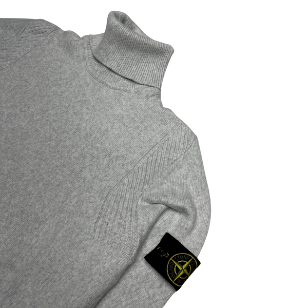 Stone Island 2019 Light Grey Roll Neck Pullover Jumper