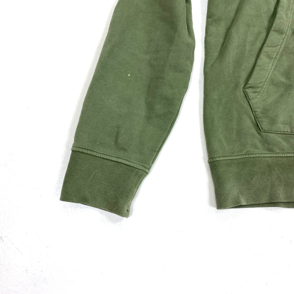 Stone Island Olive Green Cotton Pullover Hoodie
