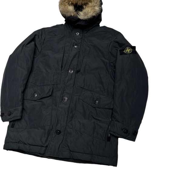 Stone Island 2017 Black Micro Reps Down Filled Parka Jacket