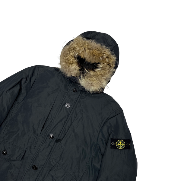 Stone Island 2017 Black Micro Reps Down Filled Parka Jacket