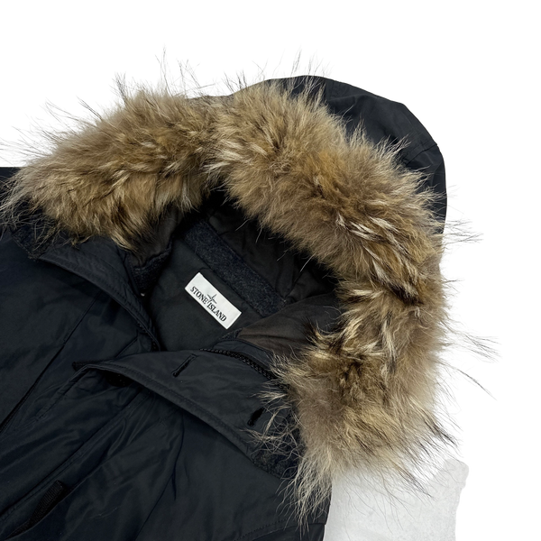 Stone Island 2017 Black Micro Reps Down Filled Parka Jacket