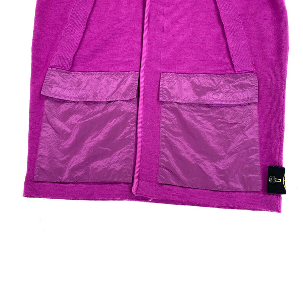 Stone Island Magenta Nylon Metal Knit Gilet
