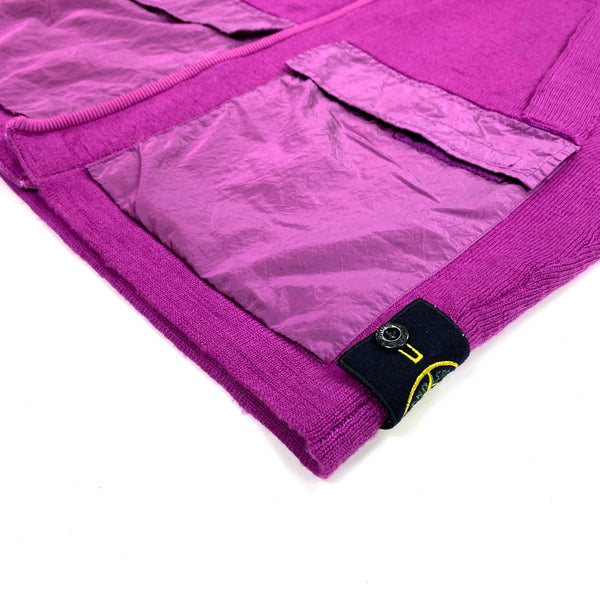 Stone Island Magenta Nylon Metal Knit Gilet