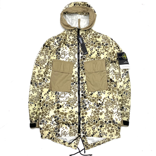 Stone Island 2018 Alligator Camo Light Cotton / Nylon Fishtail Parka