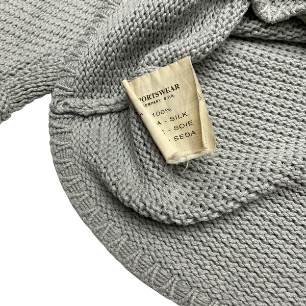 Stone Island Vintage 1999 Grey Silk Knitted Jumper