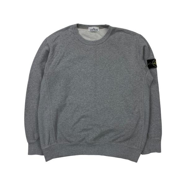 Stone Island Light Grey Cotton Crewneck Sweatshirt