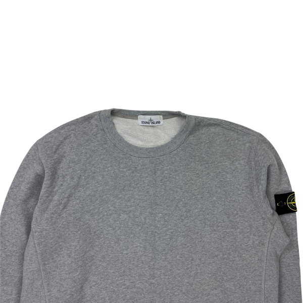 Stone Island Light Grey Cotton Crewneck Sweatshirt
