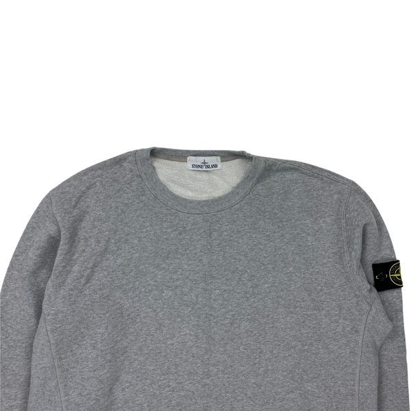 Stone Island Light Grey Cotton Crewneck Sweatshirt