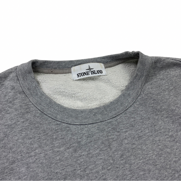 Stone Island Light Grey Cotton Crewneck Sweatshirt