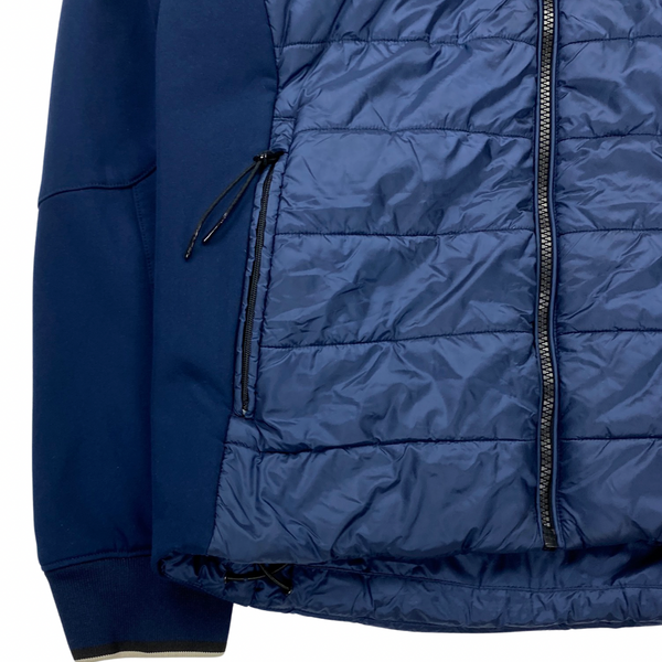 CP Company Navy Blue Padded Soft Shell Goggle Jacket